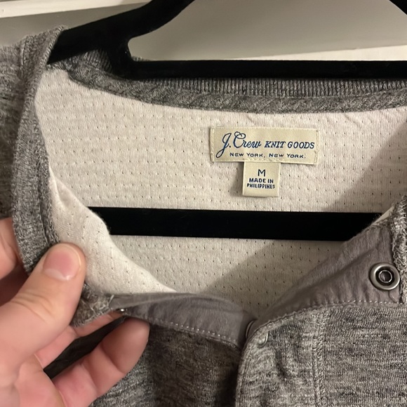 JCrew “Knit Goods” long sleeve button up Henley - Picture 2 of 2